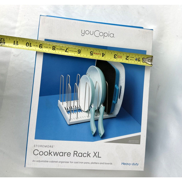 YouCopia Cookware Rack XL Heavy Duty Adjustable Pan Organizer NEW IN BOX - Picture 7 of 8